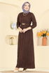 الفستان بني 7001OZN1046-MS - Thumbnail