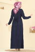 Dress 7001OZN1046-MS Navy Blue - Thumbnail