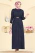 Dress 7001OZN1046-MS Navy Blue - Thumbnail