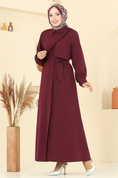 U.Z. - Dress 7020UZ662-MS Burgundy