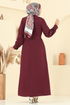 Dress 7020UZ662-MS Burgundy - Thumbnail