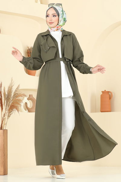 U.Z. - Dress 7020UZ662-MS Khaki - 387397