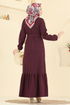 Dress 702PM271-MS Burgundy - Thumbnail