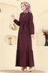 Dress 702PM271-MS Burgundy - Thumbnail