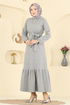 الفستان رمادي 702PM271-MS - Thumbnail