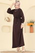 الفستان بني 7053TEG847-MS - Thumbnail