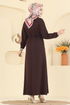 الفستان بني 7053TEG847-MS - Thumbnail