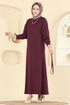 Dress 7053TEG847-MS Burgundy - Thumbnail