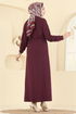 Dress 7053TEG847-MS Burgundy - Thumbnail