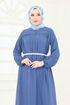 الفستان ازرق 7103BM387-MS - Thumbnail