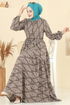 Dress 7109ERK1158-MS Brown - Thumbnail