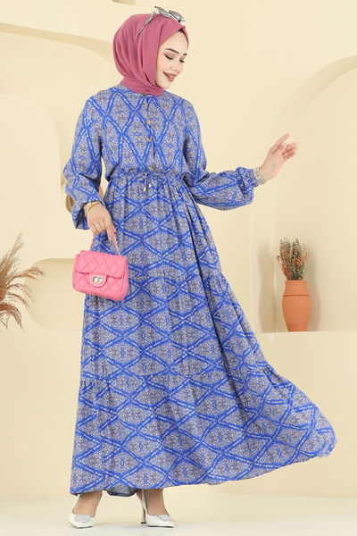 E.R.K. - Dress 7109ERK1158-MS Saxe - 392760