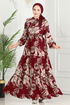 Dress 7119BG354-MS Burgundy - Thumbnail
