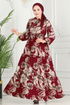Dress 7119BG354-MS Burgundy - Thumbnail