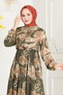 Dress 7119BG354-MS Khaki - Thumbnail