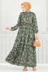 الفستان اخضر عفني 7122BG354-MS - Thumbnail