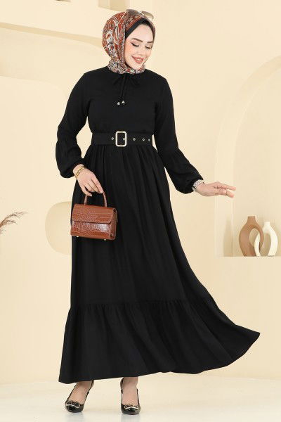 B.G.S. - الفستان أسود 7123BG354-MS