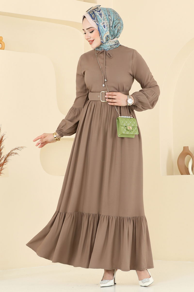 الفستان بيج غامق 7123BG354-MS