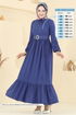 الفستان ازرق 7123BG354-MS - Thumbnail