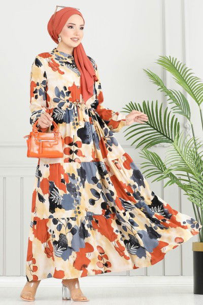 E.R.K. - Dress 7124ERK1158-MS Anthracite