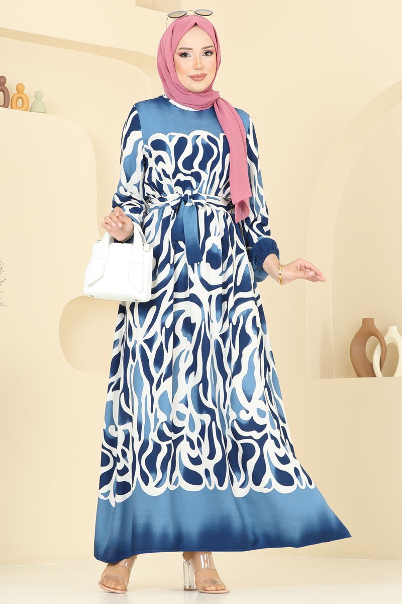 الفستان نيلي 7127BG354-MS