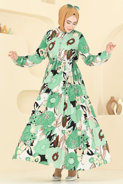 E.R.K. - Dress 7129ERK1158-MS Green