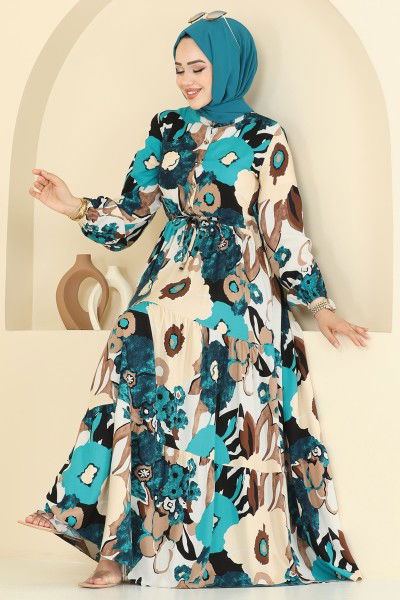 E.R.K. - Dress 7129ERK1158-MS Petroleum