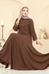 الفستان بني 7132ERK1158-MS - Thumbnail