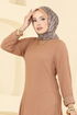 Dress 7132ERK1158-MS Camel - Thumbnail