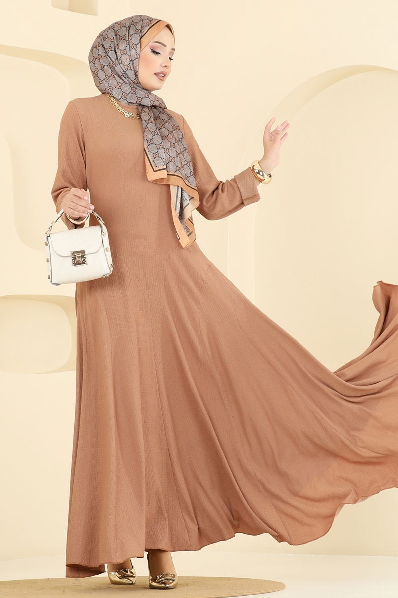 الفستان بيج 7132ERK1158-MS