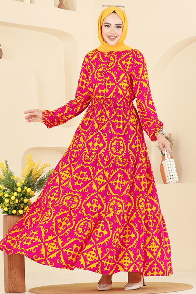 E.R.K. - Dress 7134ERK1158-MS Fuchsia - 398562