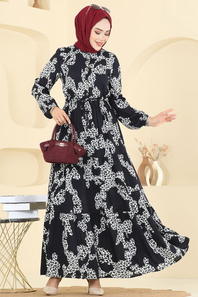 E.R.K. - Dress 7135ERK1158-MS Navy Blue - 396811