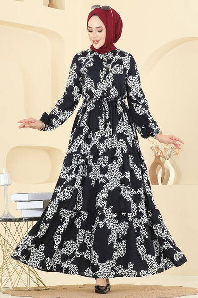 E.R.K. - Dress 7135ERK1158-MS Navy Blue - 396812