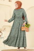 الفستان اخضر عفني 7136ERK1158-MS - Thumbnail