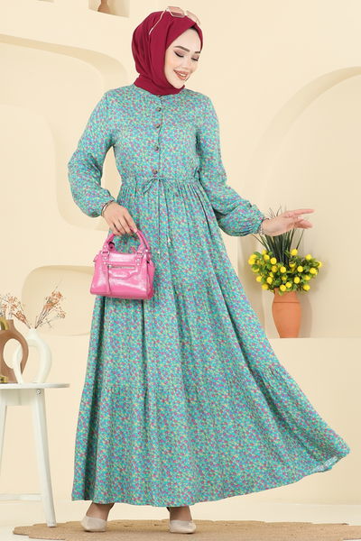 E.R.K. - Dress 7136ERK1158-MS Turquoise - 396925