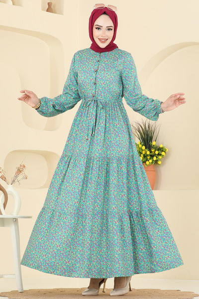 E.R.K. - Dress 7136ERK1158-MS Turquoise - 396926