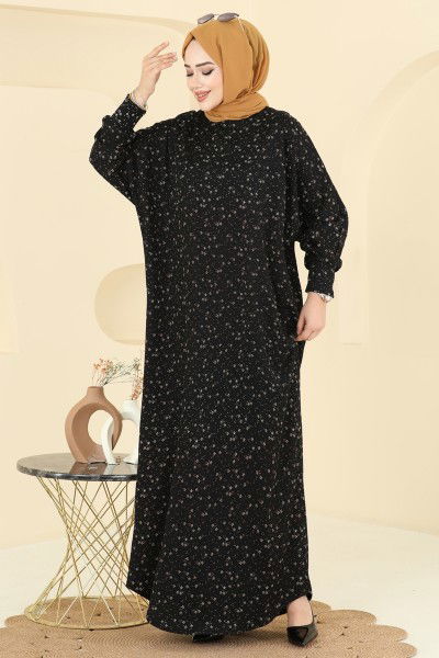 E.R.K. - Dress 7137ERK1158-MS Pattern 1 Black