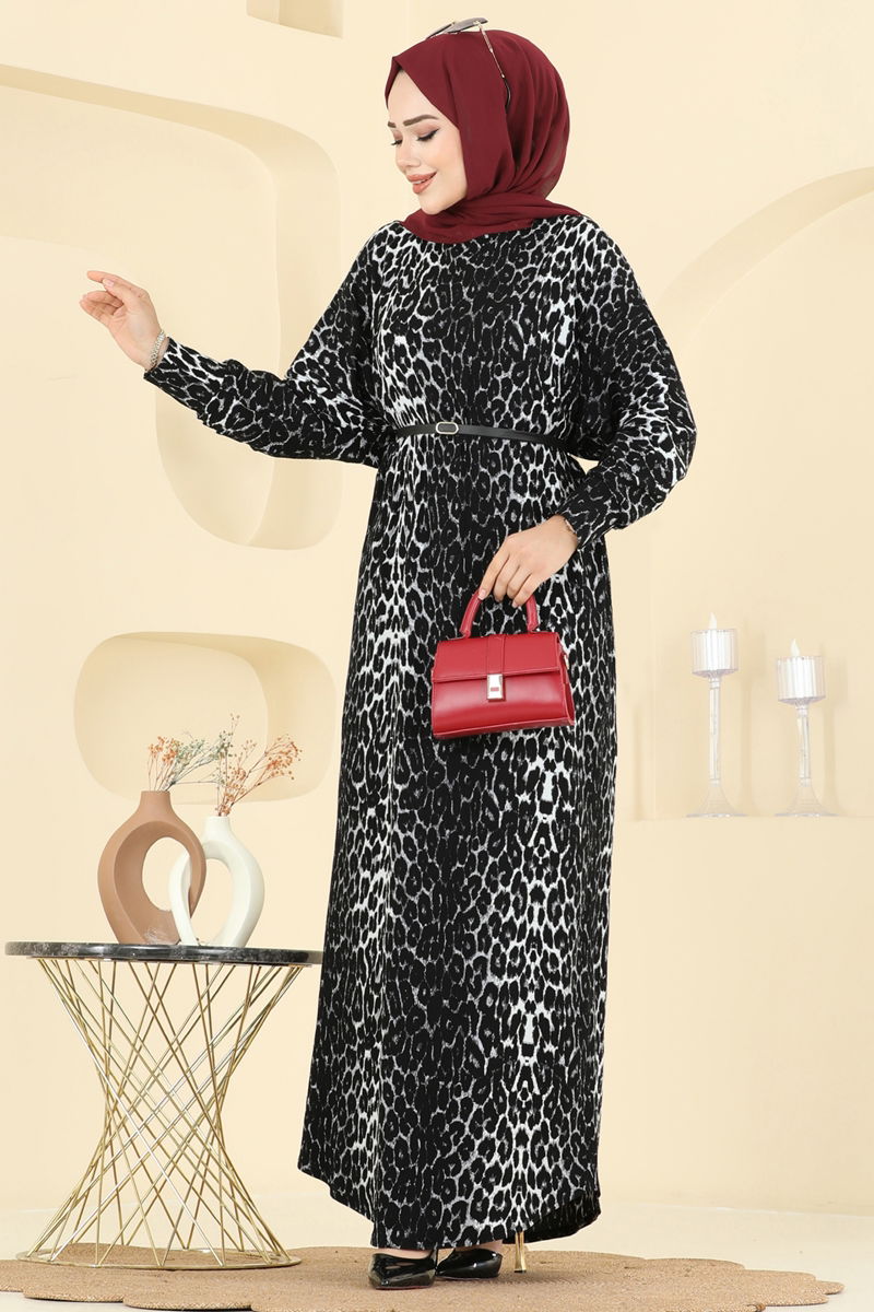 Dress 7137ERK1158-MS Pattern 2 Leopard&Black