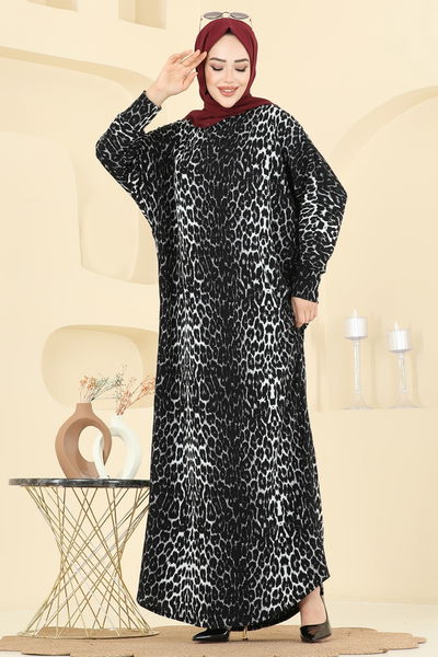 E.R.K. - Dress 7137ERK1158-MS Pattern 2 Leopard&Black - 406220