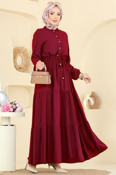 B.G.S. - Dress 7138BG354-MS Burgundy