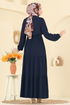 Dress 7138BG354-MS Navy Blue - Thumbnail