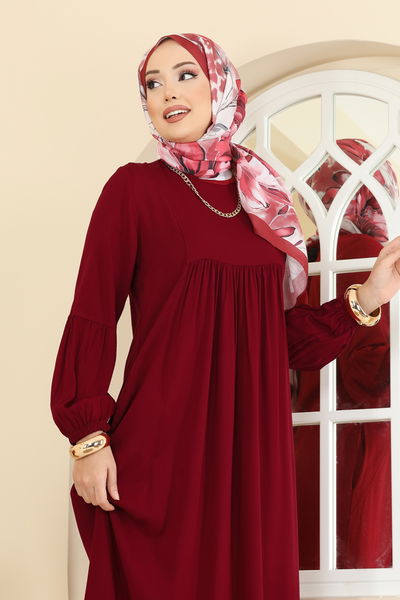 B.G.S. - Dress 7139BG354-MS Burgundy - 416319