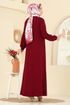Dress 7139BG354-MS Burgundy - Thumbnail