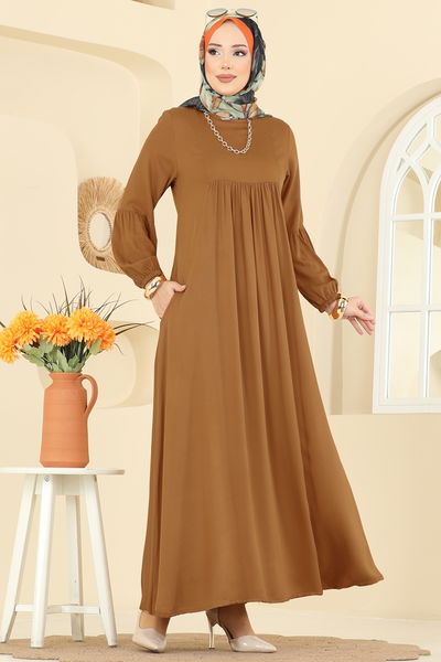 B.G.S. - الفستان خردلي 7139BG354-MS - 416326