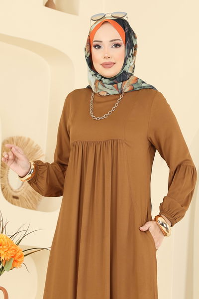 B.G.S. - الفستان خردلي 7139BG354-MS - 416328