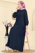 Dress 7139BG354-MS Navy Blue - Thumbnail