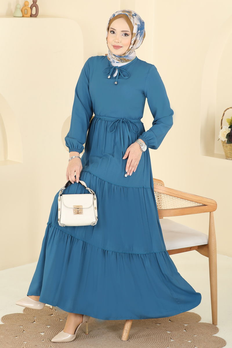 الفستان ازرق 7151BG354-MS