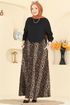 Dress 7153ERK1158-MS Brown - Thumbnail