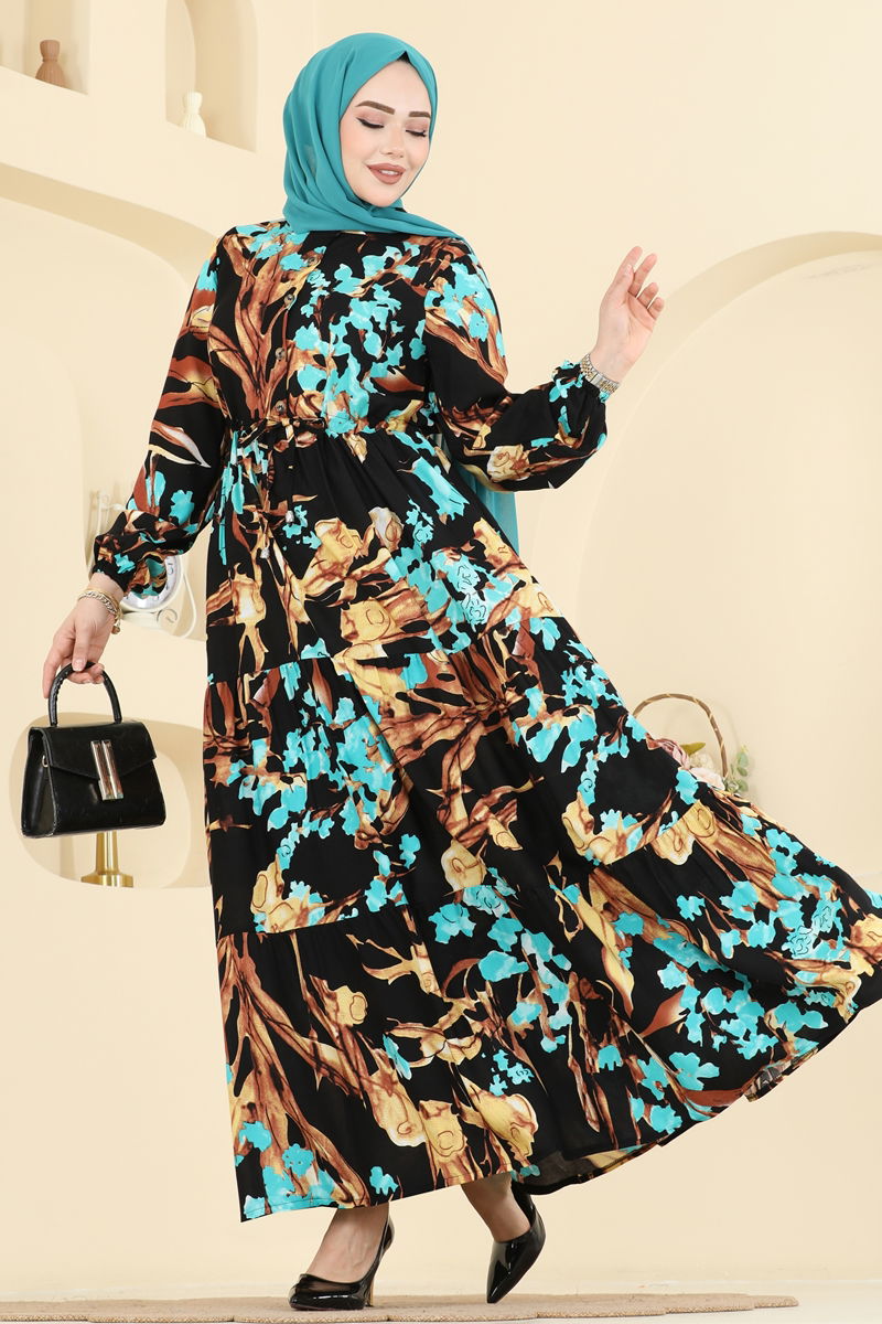 Dress 7156ERK1158-MS Gold & Black