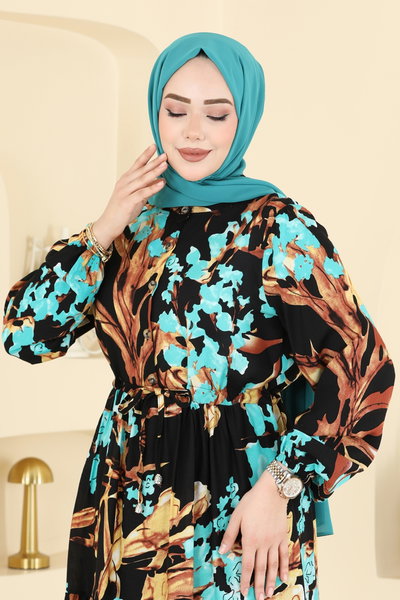 E.R.K. - Dress 7156ERK1158-MS Gold & Black - 428257